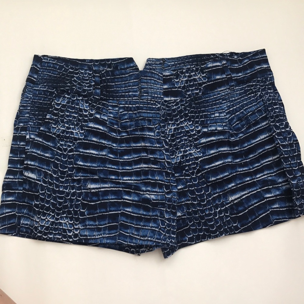 BCBG Crocodile printed cotton shorts